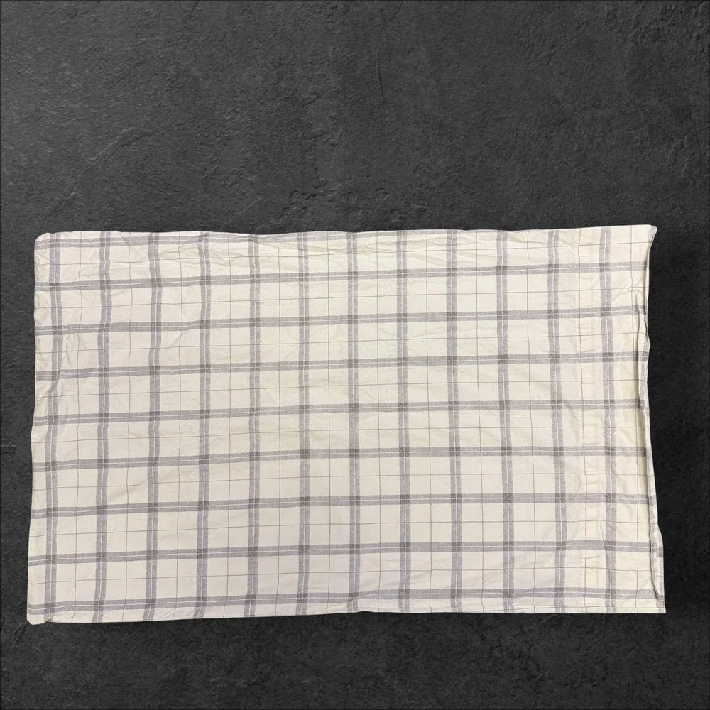 Vintage Ralph Lauren Windowpane Plaid 100% Cotton Sheet Set 3 Piece Full